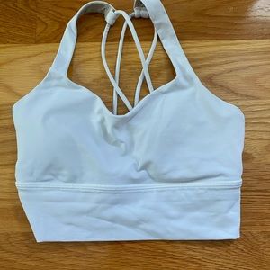 Lululemon White Longline Bra - Size 2